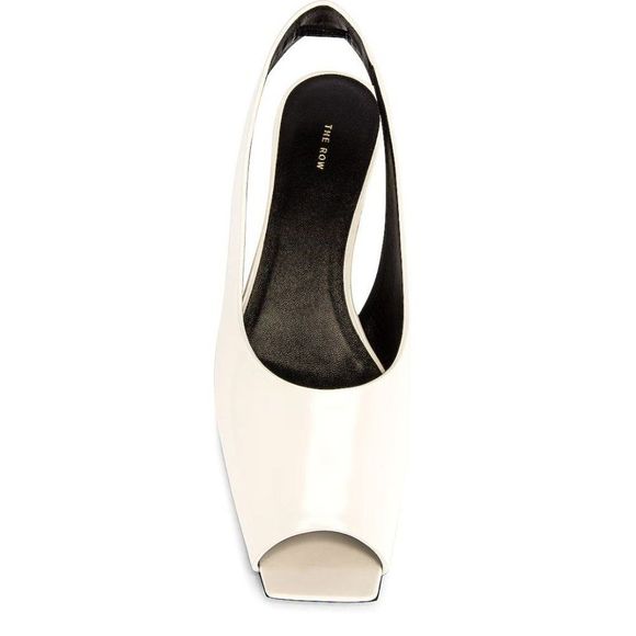 NEW The Row Sharp Slingback Heels in Milk White Kitten Heel EU Size 36 US Size 6 - Picture 2 of 14
